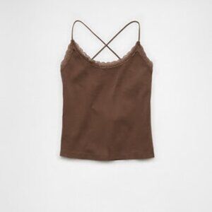 AE Strappy Go Lucky Cropped Lace Tank Top